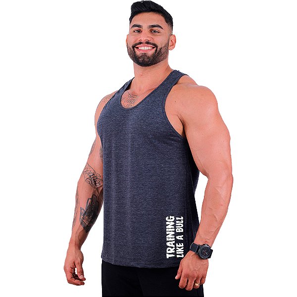 Regata Cavada Estampa Lateral Masculina MXD Conceito Training Like a Bull