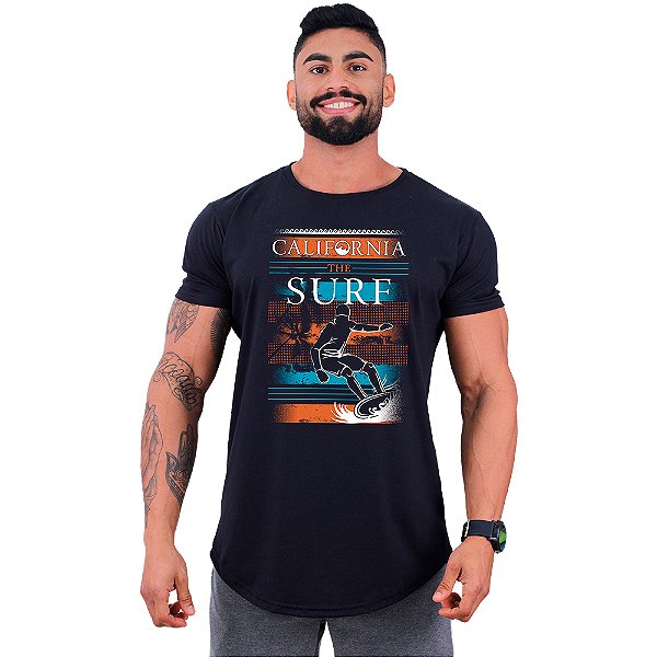 Camiseta Longline Manga Curta MXD Conceito California For The SURF