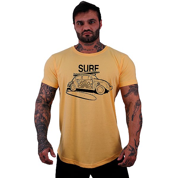Camiseta Longline Manga Curta MXD Conceito Fusca Praiano SURF