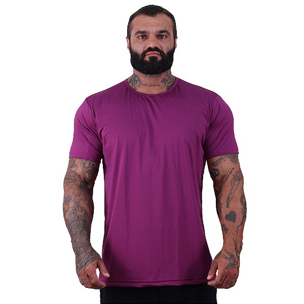 Camiseta Tradicional MXD Conceito Dry Fit 90% Poliéster 10% Elastano UV50+ MultiFresh Acab. Liso Violeta