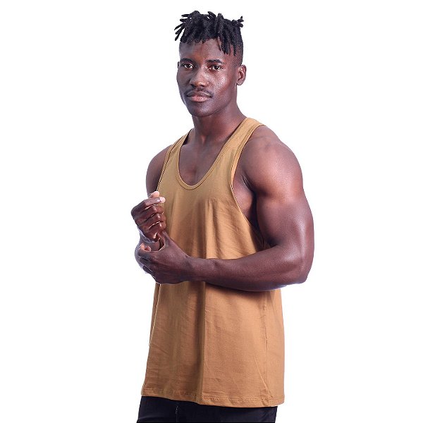 Regata Cavada Masculina MXD Conceito Caramelo