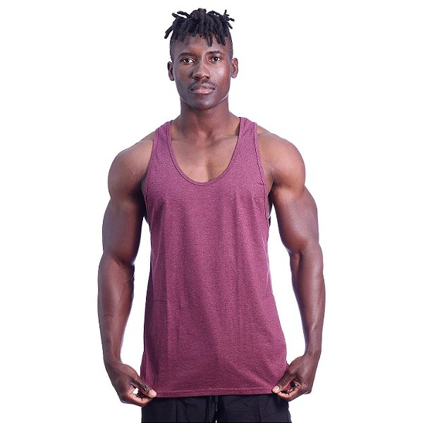 Regata Cavada Masculina MXD Conceito Mescla Bordô