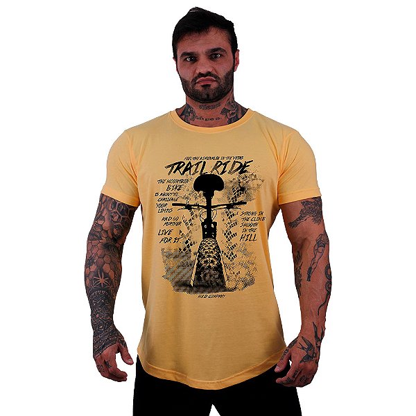 Camiseta Longline Masculina MXD Conceito MTB Feel The Adrenalin In The Veins