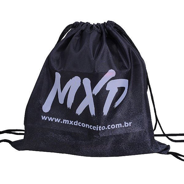 Mochila Saco MXD Conceito Preto com Respingos Cinza