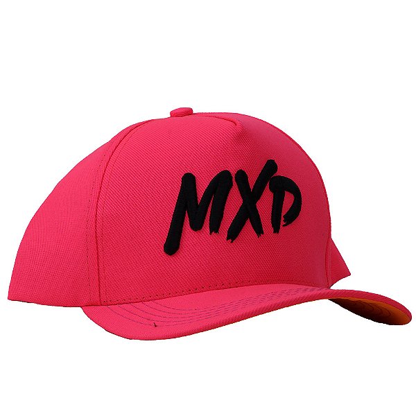 Boné Trucker Exclusivo MXD Conceito Masculino Estampado em Relevo Rosa Pink