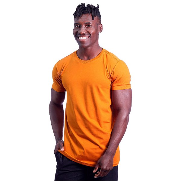 Camiseta Cotton Premium Tradicional fio 40.1 Elastano Masculina MXD Conceito Terracota Telha