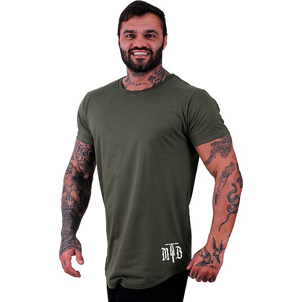 Camiseta Longline Masculina Estampa Lateral MXD Conceito MTB Bike Logo