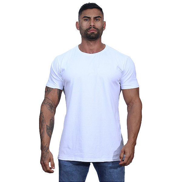 Camiseta Tradicional Cotton PIMA Peruano MXD Conceito Legítima com Selo de Originalidade 95% Algodão5% Elastano Fio 60.1 Branco