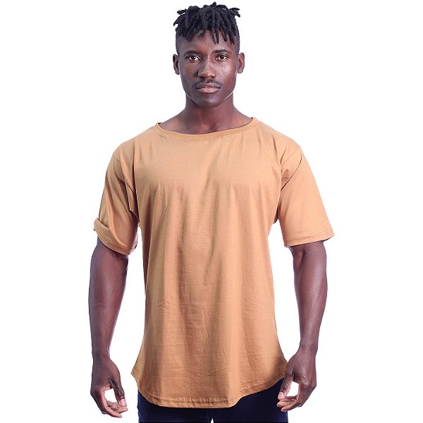 Camiseta Morcegão Masculina MXD Conceito Lisa 100% Algodão Caramelo