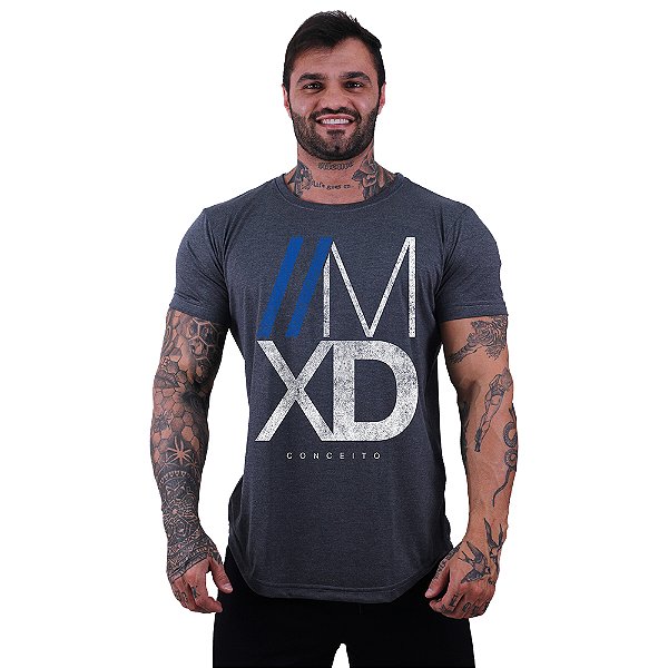 Camiseta Longline Masculina Estampada Peito MXD Conceito Logo