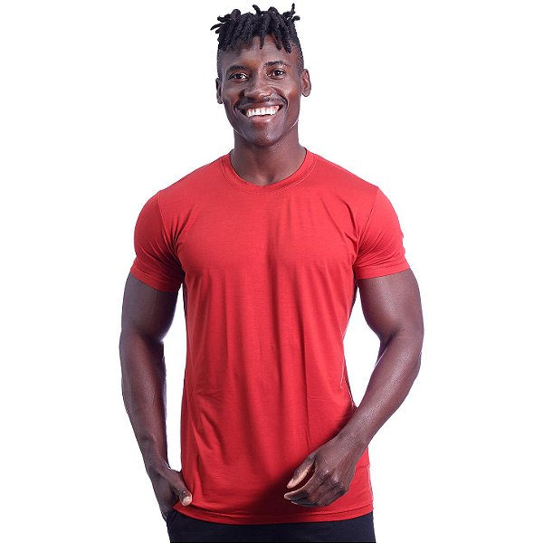 Camiseta Tradicional Tech Modal MXD Conceito Original 91% Modal 9% Elastano Fio Micro Modal Extra Fino Vermelho