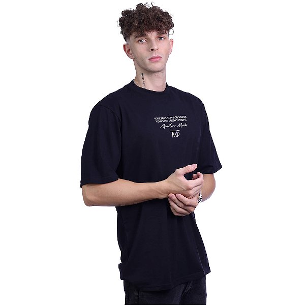 Camiseta Oversized Masculina MXD Conceito Maior Gramatura Insane Preto