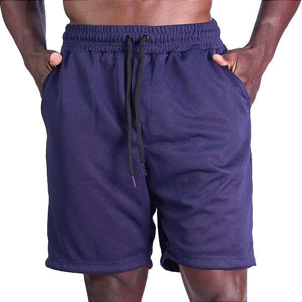 Bermuda Poliéster Confort Com Bolso Masculina MXD Conceito Azul Marinho
