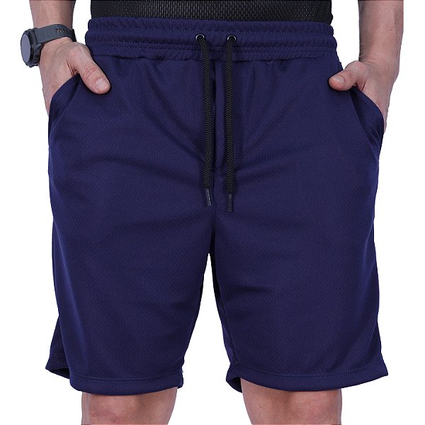 Bermuda Poliéster Confort Com Bolso Masculina MXD Conceito Azul Marinho