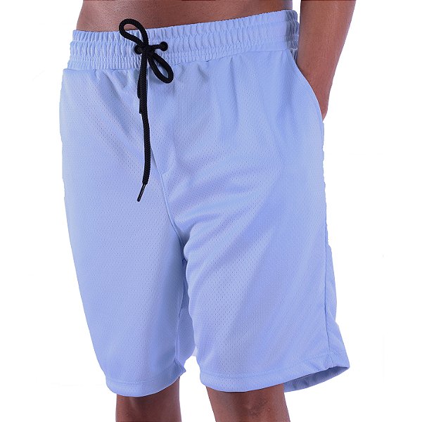 Bermuda Poliéster Confort Com Bolso Masculina MXD Conceito Azul Piscina