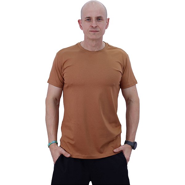 Camiseta PIMA Peruano Legítimo com Selo de Originalidade Cotton 95% Algodão5% Elastano Fio 60.1 MXD Conceito Caramelo