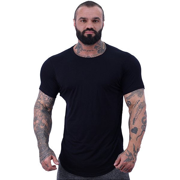 Camiseta Longline Masculina MXD Conceito LIS 96% Viscose 4% Elastano Com DEFEITO MXD Conceito Cores Sortidas