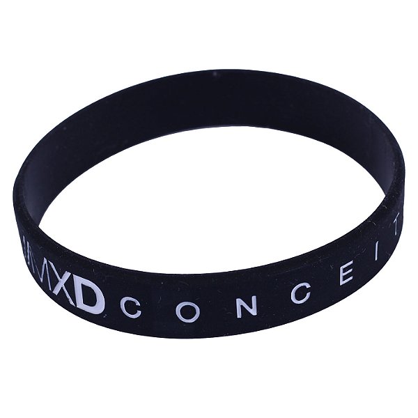 Pulseira Silicone Preto MXD Conceito "Nada pode te parar. Só você mesmo" Motivacional