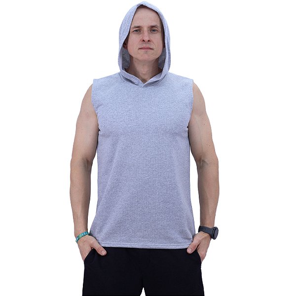 Regata Machão Moletom Careca Com Capuz MXD Conceito Mescla Tradicional