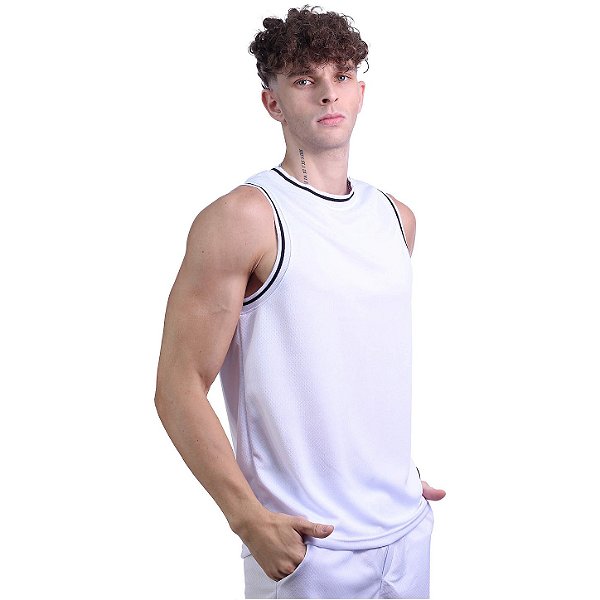 Regata Basquete Dry Masculina MXD Conceito Branco