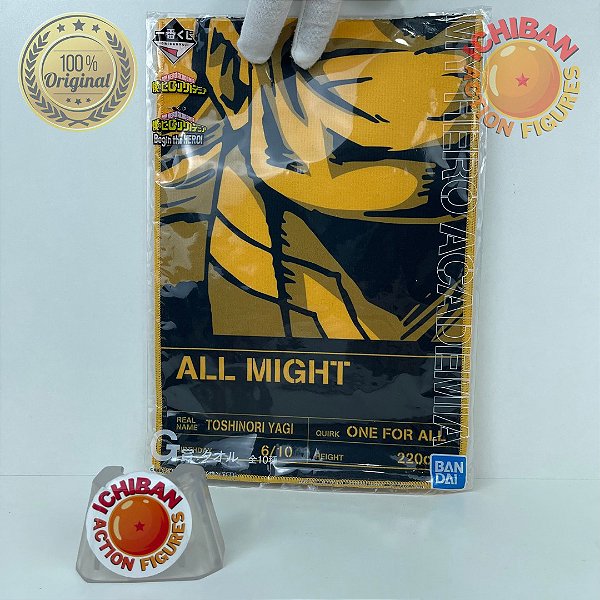 TOALHA ALL MIGHT ICHIBAN KUJI BEGIN THE HERO 100% ORIGINAL LACRADO