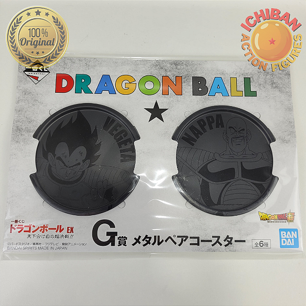 PORTA COPO DUPLO VEGETA E NAPPA DRAGON BALL LETRA G ICHIBAN KUJI 100% ORIGINAL LACRADO