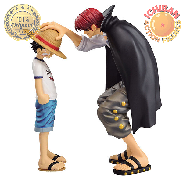 SHANKS E LUFFY ONE PIECE REVIVAL MONMENTS ICHIBAN KUJI LETRA A BANDAI 100% ORIGINAL LACRADO