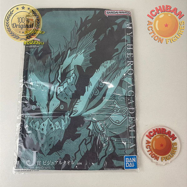 TOALHA DEKU DARK MY HERO ACADEMIA LETRA J ICHIBAN KUJI 100% ORIGINAL LACRADO