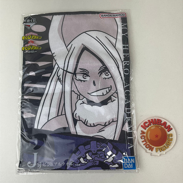 TOALHA MIRKO MY HERO ACADEMIA VS NEMUS LETRA J ICHIBAN KUJI 100% ORIGINAL LACRADO