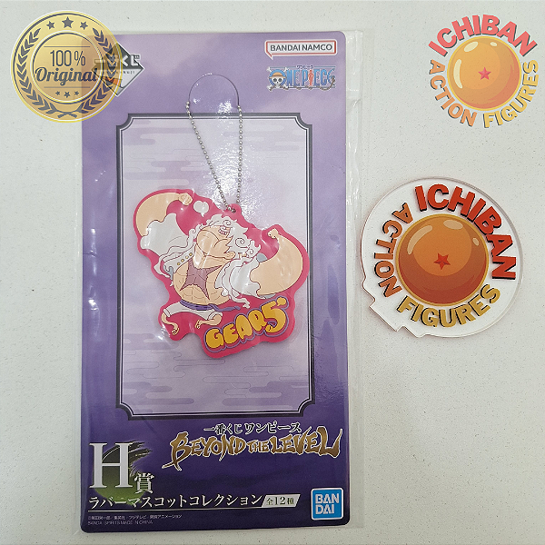 CHAVEIRO LUFFY GEAR 5 ROSA ONE PIECE LETRA H ICHIBAN KUJI 100% ORIGINAL LACRADO