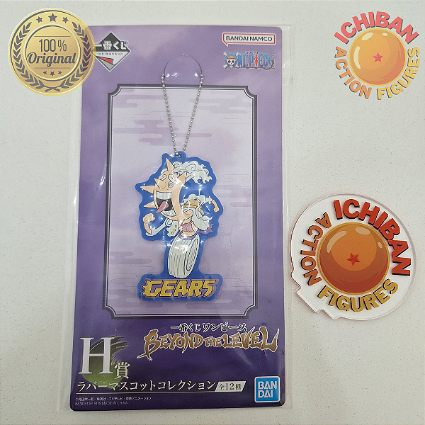 CHAVEIRO LUFFY GEAR 5 AZUL ONE PIECE LETRA H ICHIBAN KUJI 100% ORIGINAL LACRADO