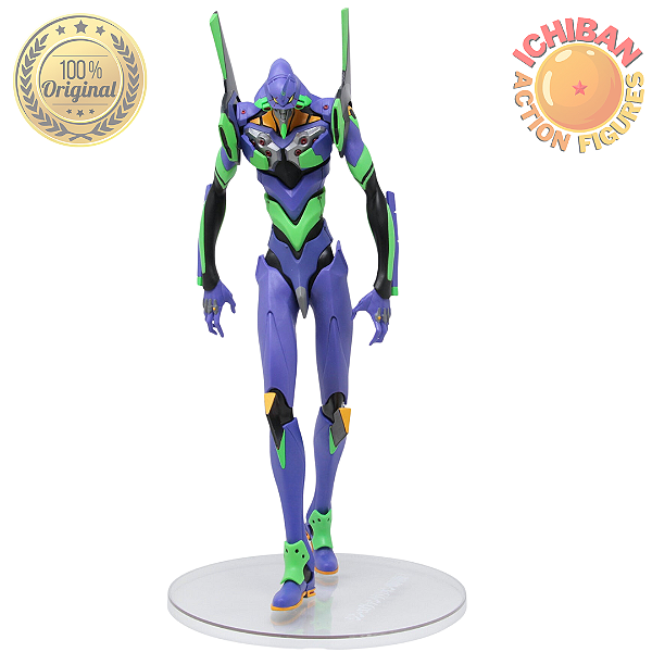 EVA 01 TEST TYPE ANDANDO NEON GENESIS EVANGELION MEGA IMPACT ICHIBAN KUJI LETRA A BANDAI 100% ORIGINAL COM CAIXA