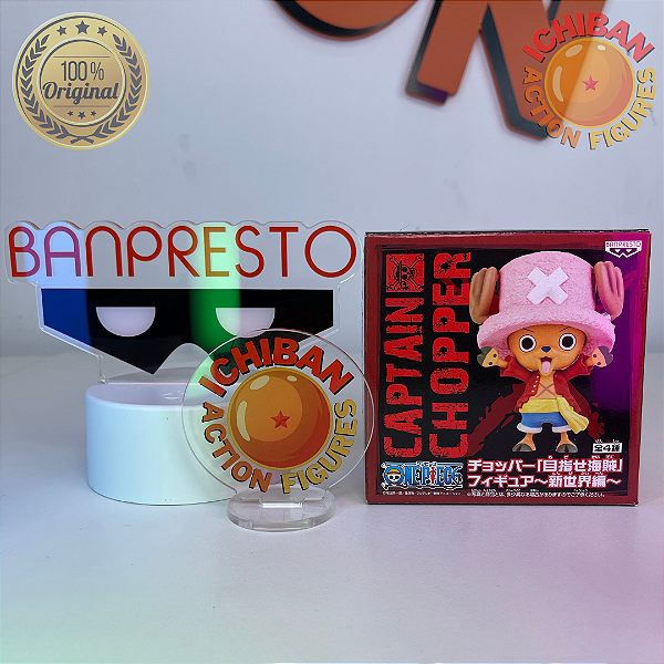 TONY TONY CHOPPER COM ROUPA DO LUFFY E BRAÇOS PRA CIMA ONE PIECE CAPTAIN CHOPPER BANPRESTO 100% ORIGINAL LACRADO