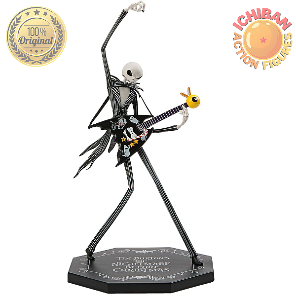 JACK SKELLINGTON COM GUITARRA THE NIGHTMARE BEFORE CHRISTMAS PREMIUM FIGURE SEGA 100% ORIGINAL LACRADO