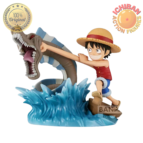 MONKEY D. LUFFY VS. MONSTRO MARINHO ONE PIECE WCF LOG STORIES BANPRESTO 100% ORIGINAL LACRADO