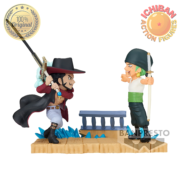 RORONOA ZORO VS. MIHAWK ONE PIECE WCF LOG STORIES BANPRESTO 100% ORIGINAL LACRADO