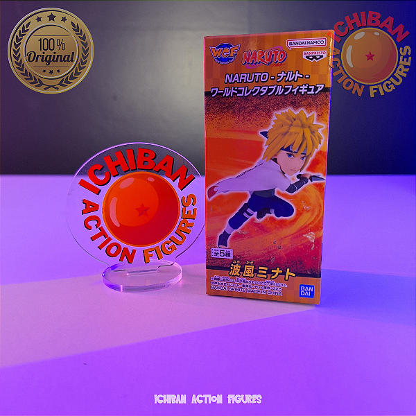 NAMIKAZE MINATO NARUTO CLÁSSICO 20TH ANNIVERSARY WCF BANPRESTO 100% ORIGINAL LACRADO