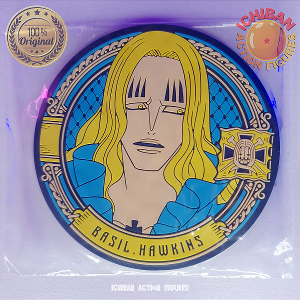 PORTA COPO BASIL HAWKINS VER.2 (DE FRENTE) ONE PIECE ICHIBAN KUJI 100% ORIGINAL LACRADO