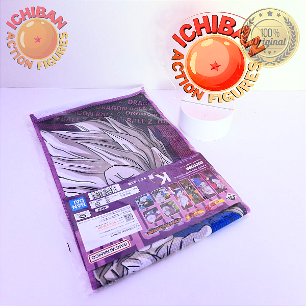TOALHA MAJIN VEGETA SSJ DRAGON BALL Z LETRA K ICHIBAN KUJI 100% ORIGINAL LACRADO