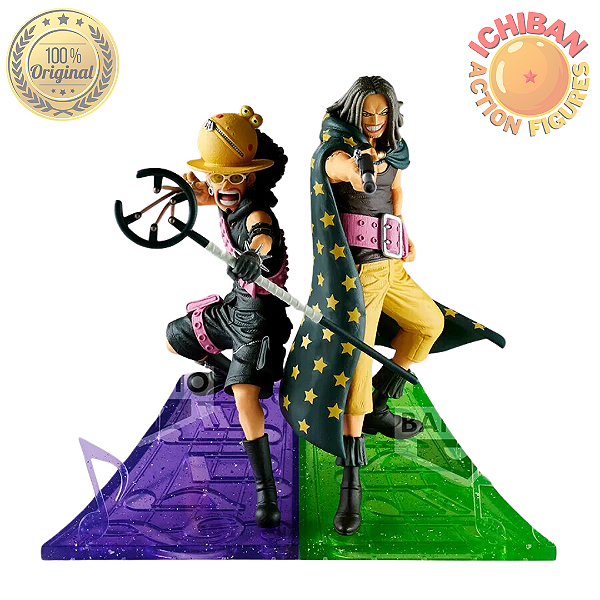 CONJUNTO USOPP E YASOPP ONE PIECE RED MOVIE BANPRESTO 100% ORIGINAL LACRADO