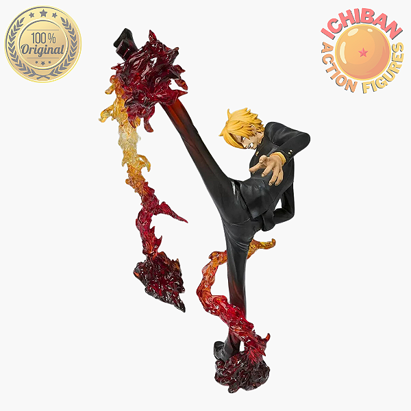 VINSMOKE SANJI TERNO PRETO CHUTE DE FOGO ONE PIECE FIGUARTS ZERO BATTLE VER. BANDAI 100% ORIGINAL LACRADO