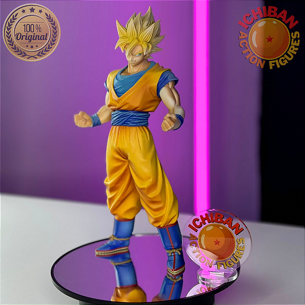 SON GOKU SSJ DRAGON BALL Z KING OF COLORING MASTER STAR PIECE BANPRESO 100% ORIGINAL SEM CAIXA, SEM PEDESTAL