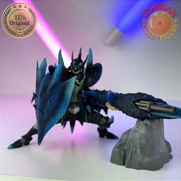 CAÇADOR ARMADURA DRAGÃO AZUL MONSTER HUNTER BANPRESTO 100% ORIGINAL SEM CAIXA