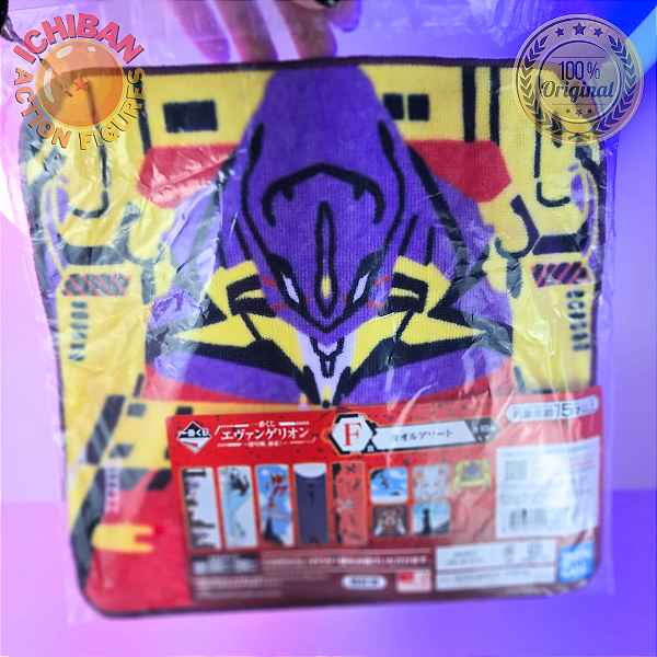 TOALHA EVA 01 EVANGELION ICHIBAN KUJI LETRA F BANDAI 100% ORIGINAL LACRADO