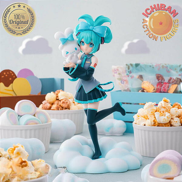HATSUNE MIKU CINNAMOROLL DE LAÇO AZUL NA CABEÇA LUMINASTA SEGA 100% ORIGINAL  LACRADO