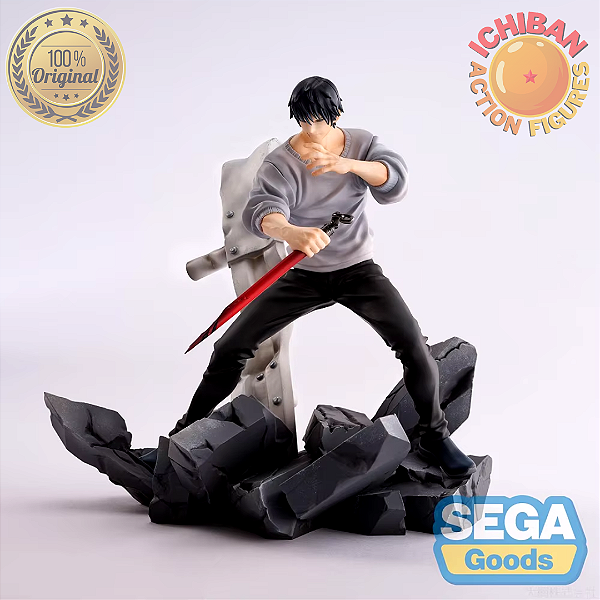 TOJI FUSHIGURO DIORAMA DE MOLETOM BRANCO JUJUTSU KAISEN FIGURIZMA SEGA 100% ORIGINAL LACRADO