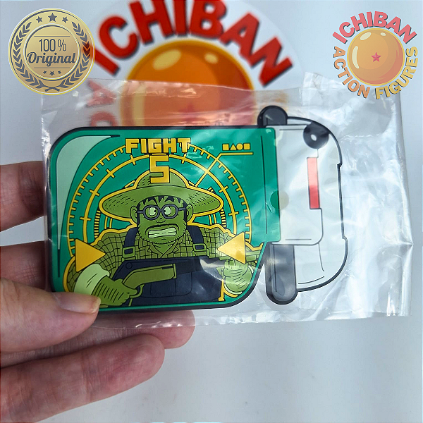 PORTA COPO RASTREADOR FAZENDEIRO NA MIRA VERDE DRAGON BALL Z ICHIBAN KUJI BANDAI 100% ORIGINAL LACRADO