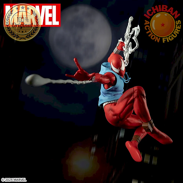 SCARLET SPIDER MARVEL LUMINASTA SEGA 100% ORIGINAL LACRADO