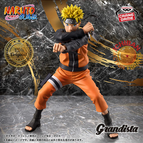UZUMAKI NARUTO MODO DE ATAQUE COM KUNAIS NARUTO SHIPPUDEN GRANDISTA VOL.2 BANPRESTO 100% ORIGINAL LACRADO