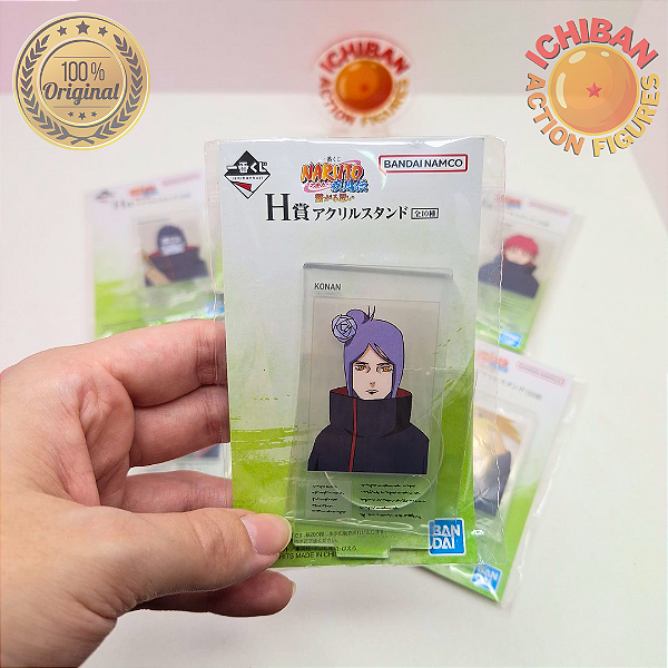 ACRÍLICO ALEATÓRIO NARUTO SHIPPUDEN ICHIBAN KUJI LETRA H BANDAI 100% ORIGINAL LACRADO